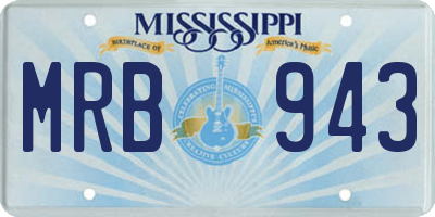 MS license plate MRB943