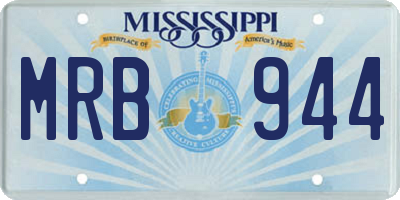 MS license plate MRB944
