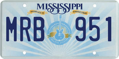 MS license plate MRB951