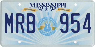 MS license plate MRB954