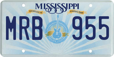 MS license plate MRB955