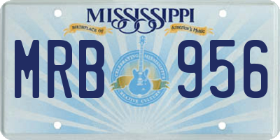 MS license plate MRB956