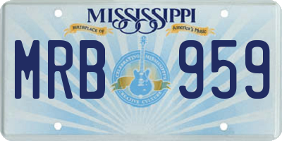MS license plate MRB959