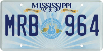 MS license plate MRB964