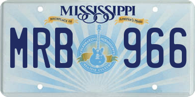 MS license plate MRB966