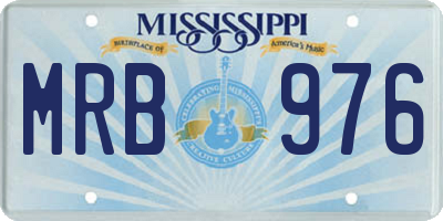 MS license plate MRB976