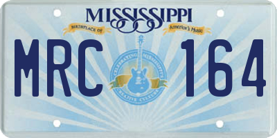 MS license plate MRC164