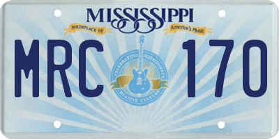 MS license plate MRC170