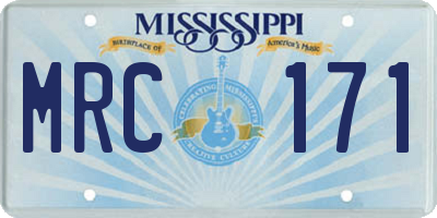 MS license plate MRC171
