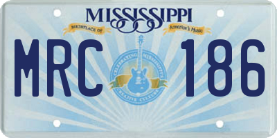 MS license plate MRC186