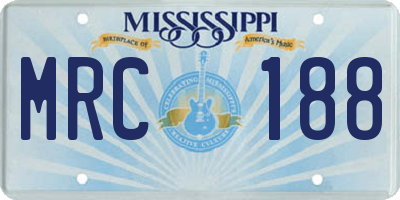 MS license plate MRC188