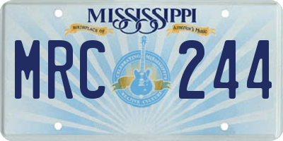 MS license plate MRC244