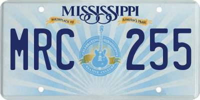 MS license plate MRC255
