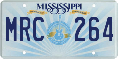 MS license plate MRC264