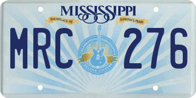 MS license plate MRC276