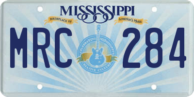 MS license plate MRC284