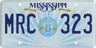 MS license plate MRC323