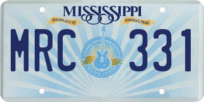 MS license plate MRC331