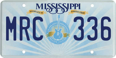 MS license plate MRC336