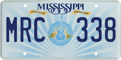 MS license plate MRC338