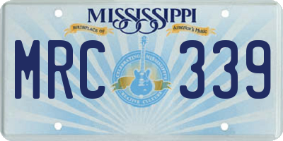 MS license plate MRC339