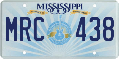 MS license plate MRC438