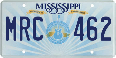 MS license plate MRC462