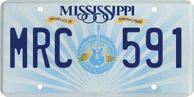 MS license plate MRC591