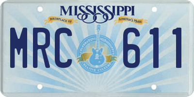 MS license plate MRC611
