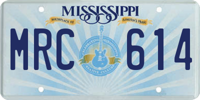 MS license plate MRC614