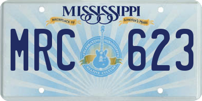 MS license plate MRC623