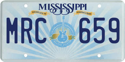 MS license plate MRC659