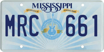 MS license plate MRC661