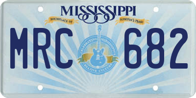 MS license plate MRC682