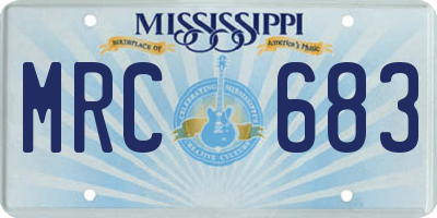 MS license plate MRC683
