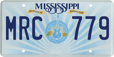 MS license plate MRC779