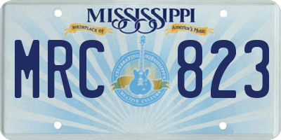 MS license plate MRC823