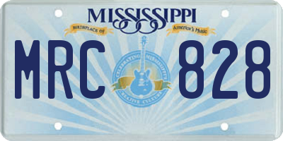 MS license plate MRC828