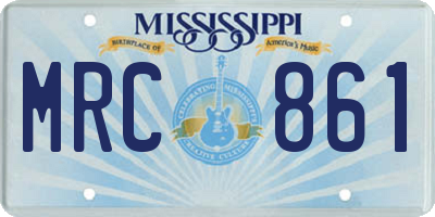MS license plate MRC861