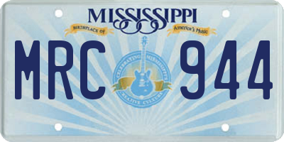 MS license plate MRC944