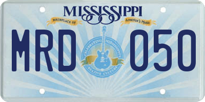 MS license plate MRD050