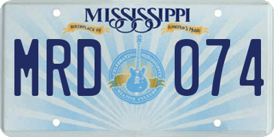 MS license plate MRD074