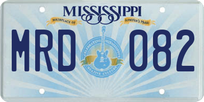 MS license plate MRD082