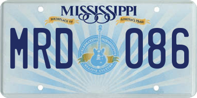 MS license plate MRD086