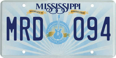 MS license plate MRD094