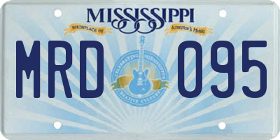 MS license plate MRD095