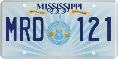 MS license plate MRD121