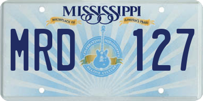 MS license plate MRD127