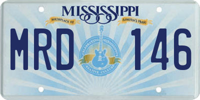 MS license plate MRD146
