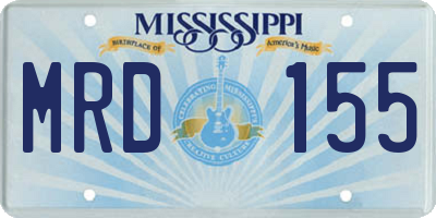 MS license plate MRD155